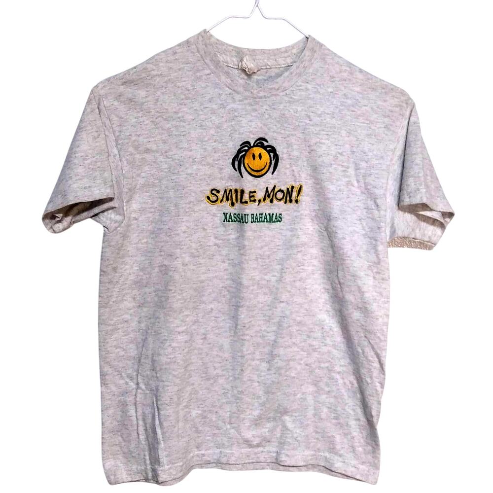 Short Sleeve Souvenir Tourist Bahamas Tee Gray SZ S